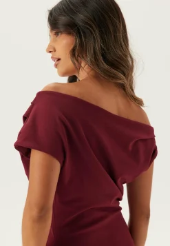Asymmetric Draped Maxi Dress