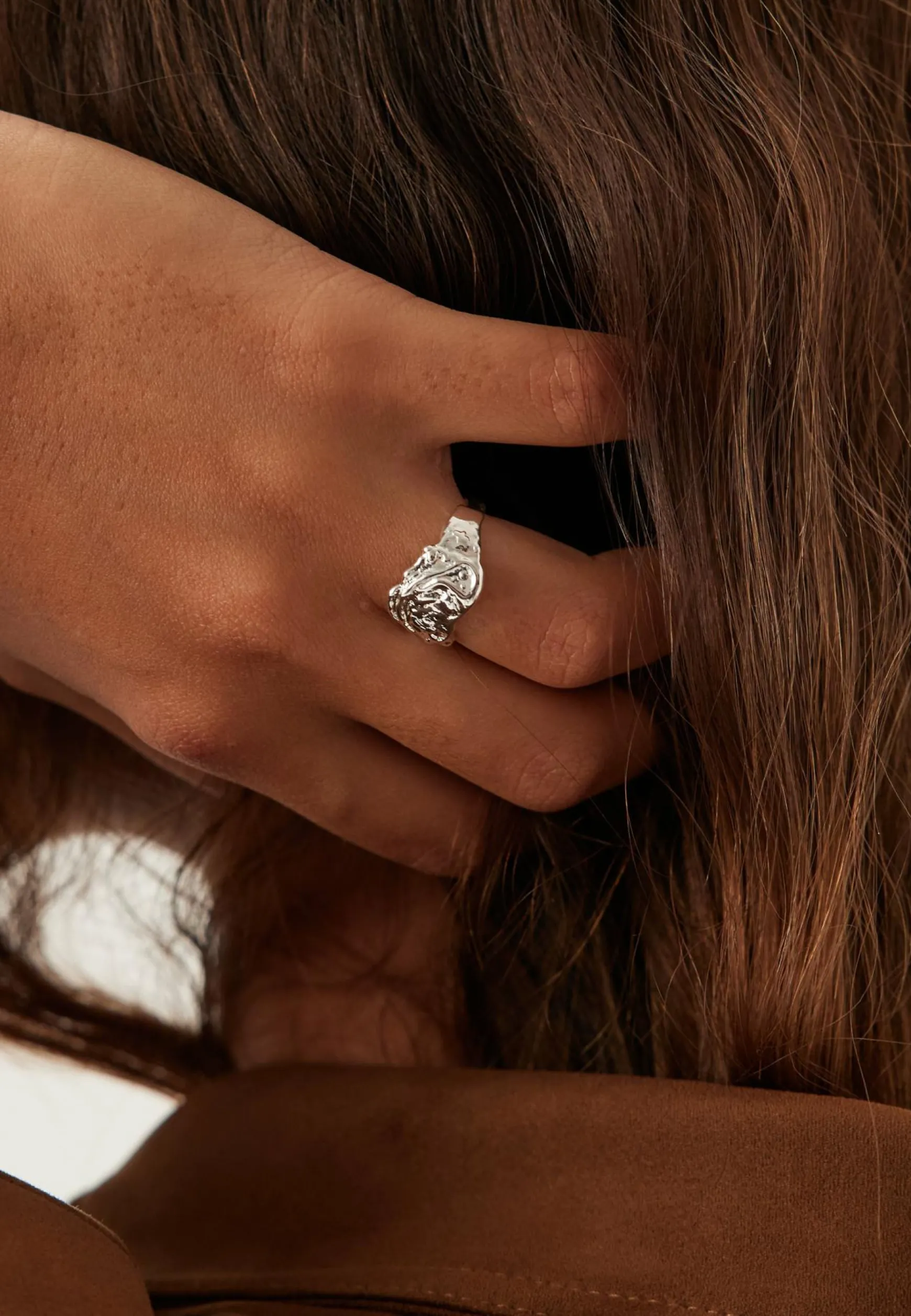 Blossom Organic Shaped Ring Si