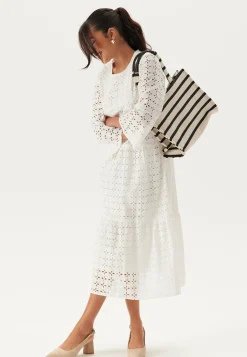 Broderie Anglaise Round Neck Dress