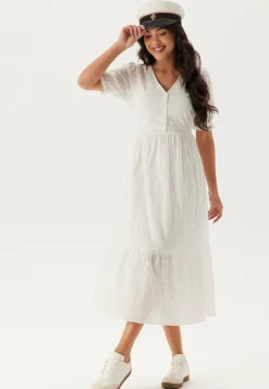 Broderie Anglaise V-Neck Dress