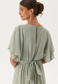 Butterfly Sleeve Chiffon Gown