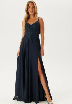 Chiffon Rhinestone Evening Dress