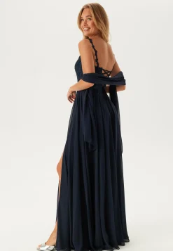 Chiffon Rhinestone Evening Dress