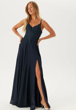 Chiffon Rhinestone Evening Dress