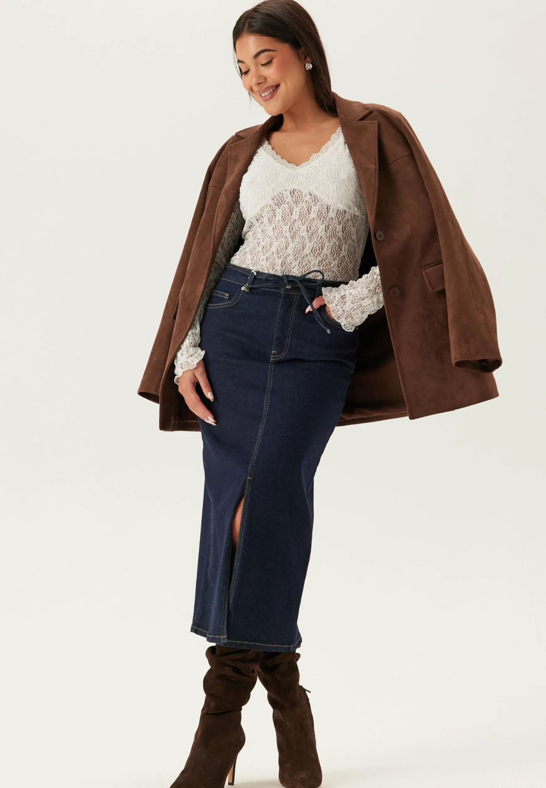 Denim Midi Skirt