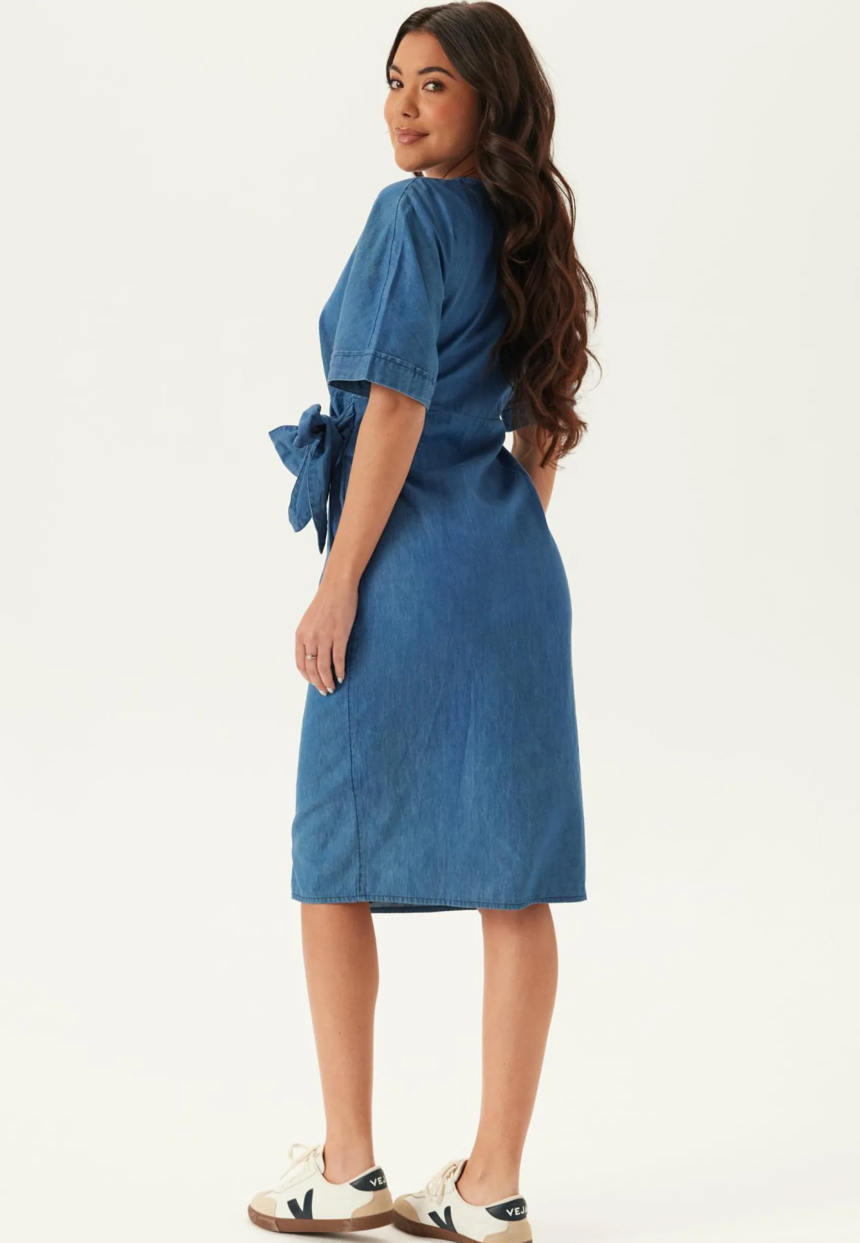 Denim Wrap Dress