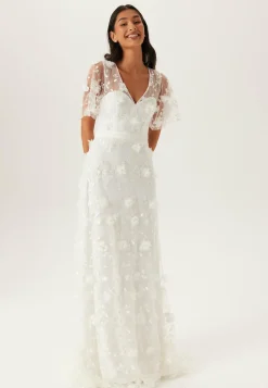 Embroidered Floral Wedding Gown