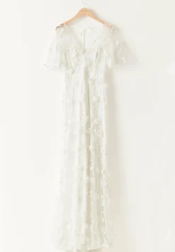 Embroidered Floral Wedding Gown