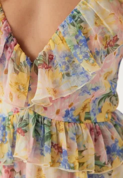 Frill Tie Back Maxi Dress