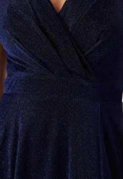 Glitter Wrap Maxi Dress
