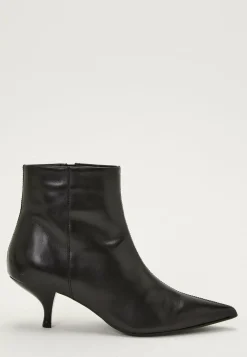 Heeled Leather Ankle Boot