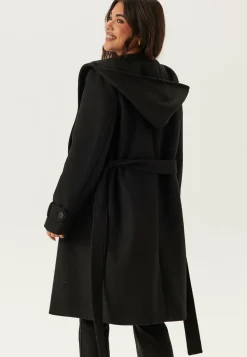 Hooded Wool Mix Coat
