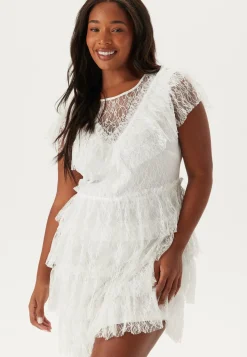 Lace Frill Short Dress