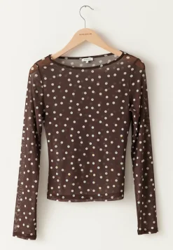 Long Sleeve Mesh Top