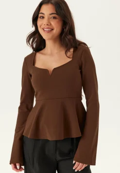 Long Sleeve Peplum Top