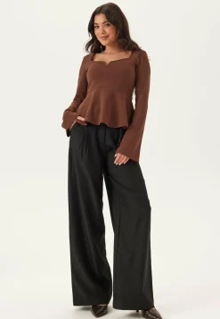 Long Sleeve Peplum Top