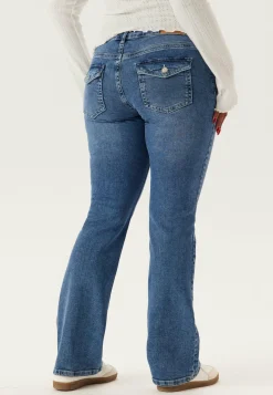 Low Bootcut Flap Jeans
