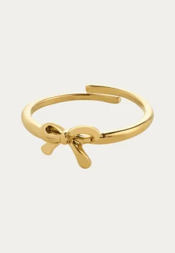 Lulu Bow Stack Ring Gold-plate