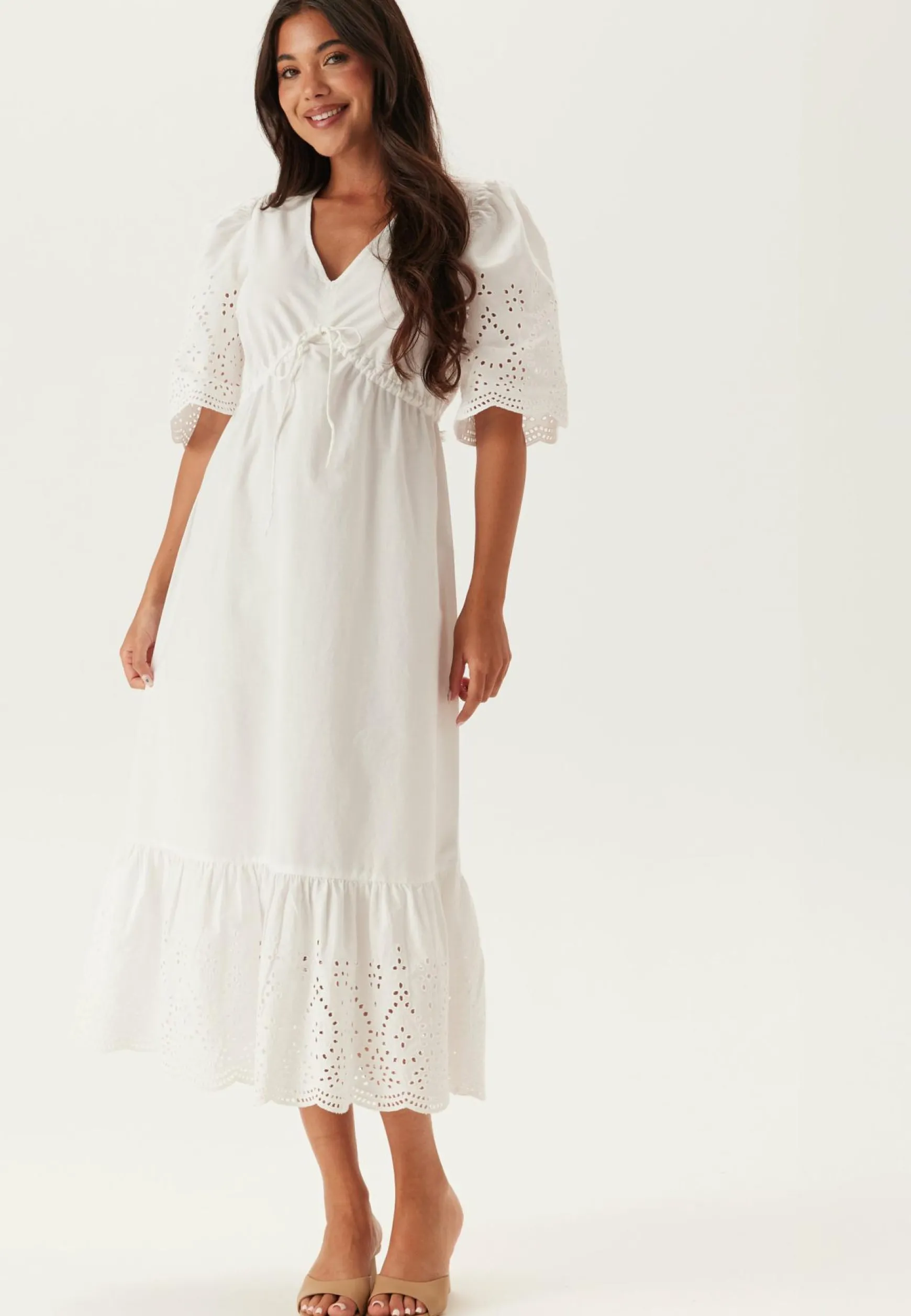 Midi Broderie Anglaise Dress