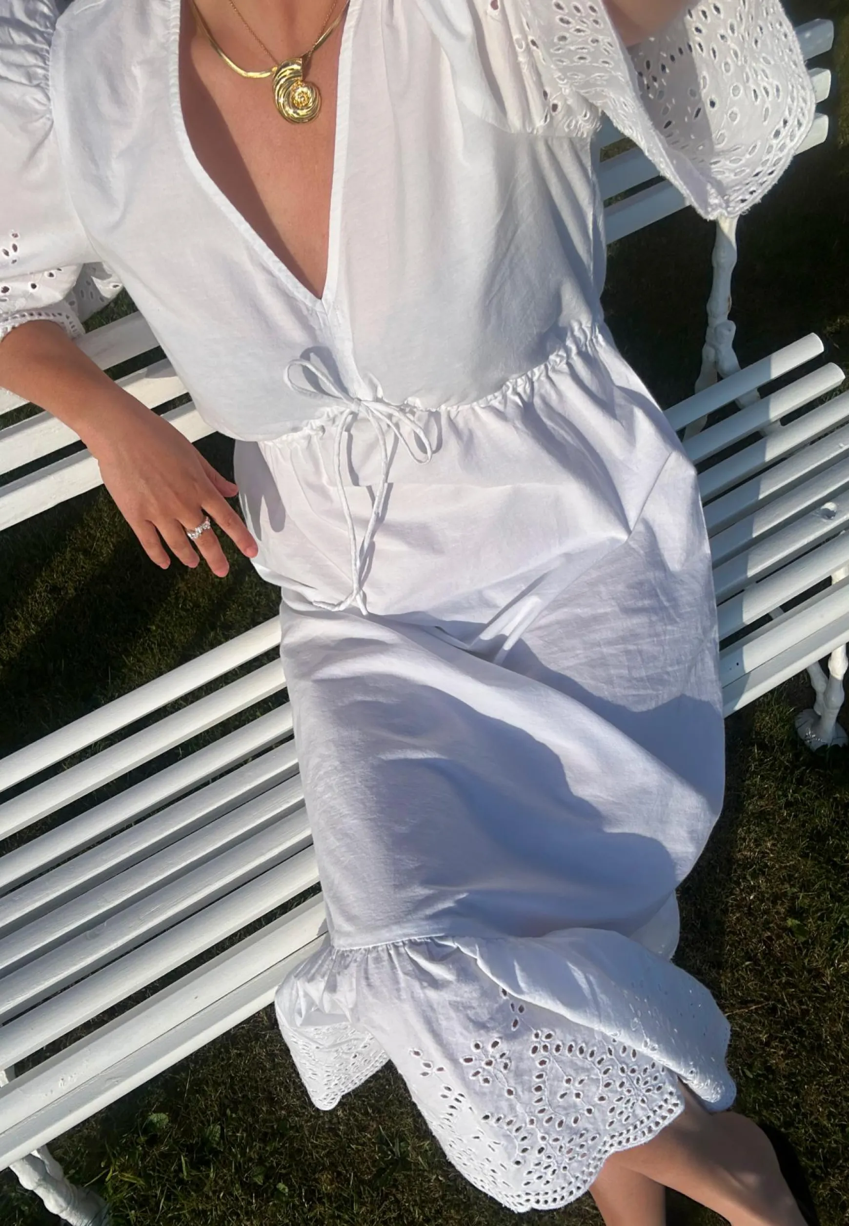 Midi Broderie Anglaise Dress