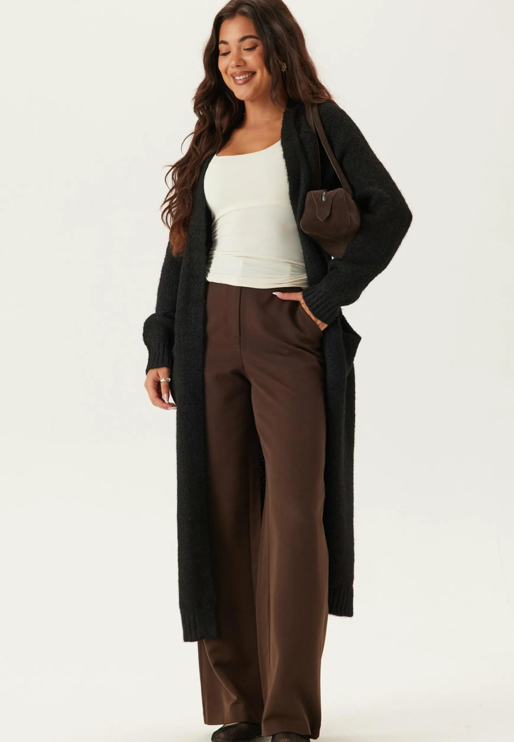 Objmilu Ls Lo Long Knit Cardig