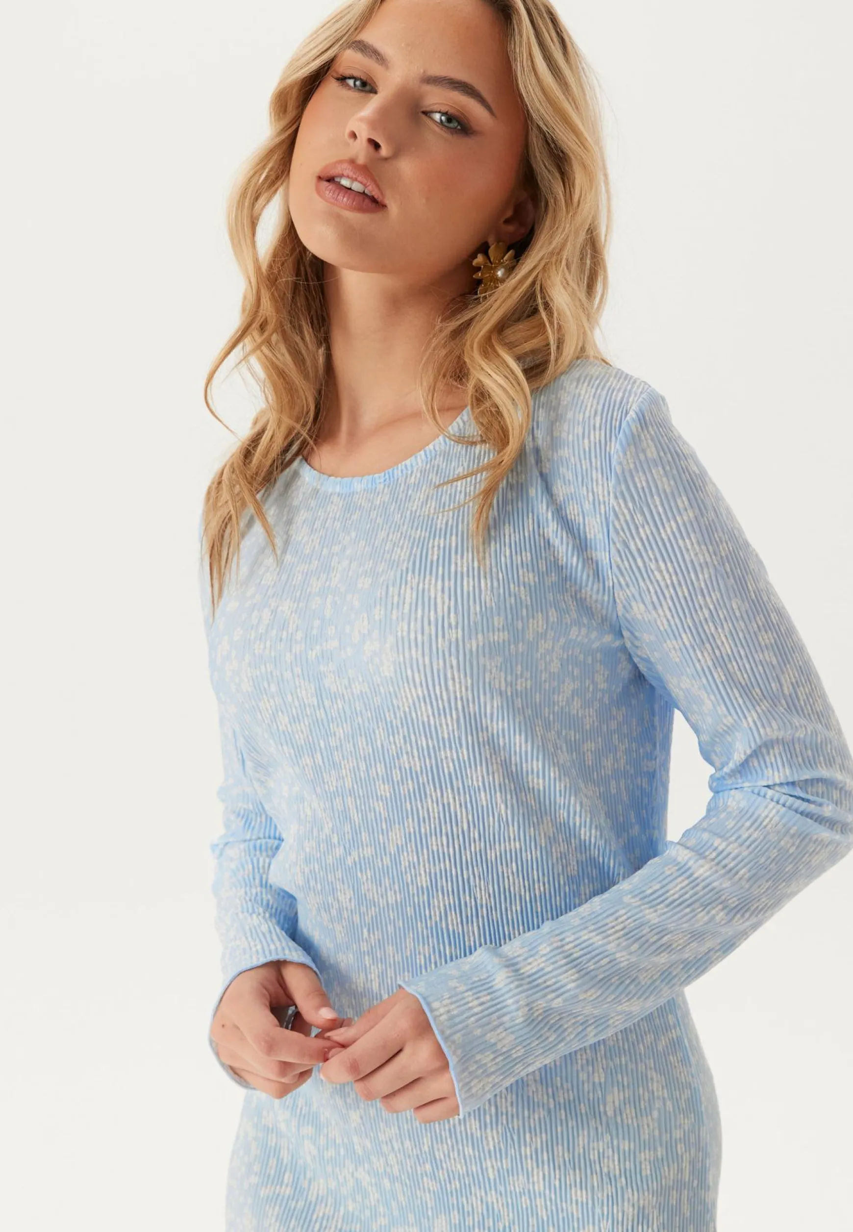 Pcflora Ls Midi Dress