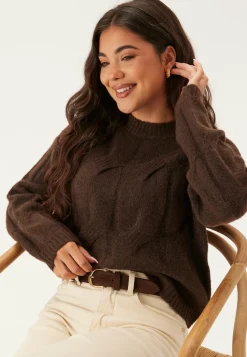 Pcjenna Ls O-neck Cable Knit