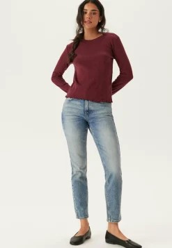 Pcmarie Ls O-neck Poin Top