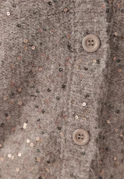 Pcmesva Ls Boxy Sequin Knit Cardigan
