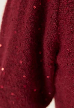Pcmesva Ss Sequin Tie Back Knit