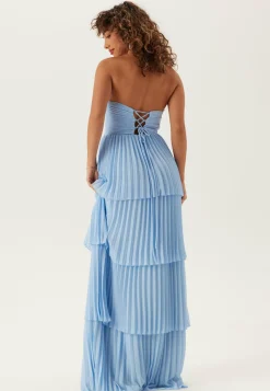 Pleated Bandeau Gown