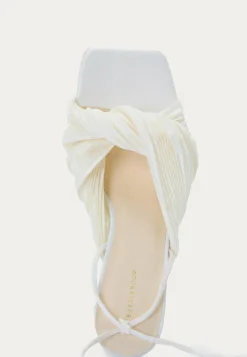 Pleated Front Heeled Sandal