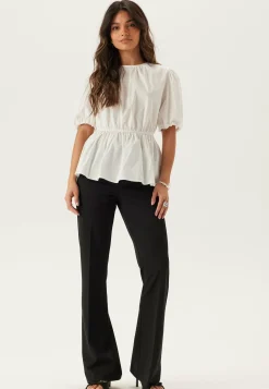 Puff Sleeve Peplum Blouse