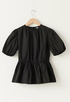 Puff Sleeve Peplum Blouse