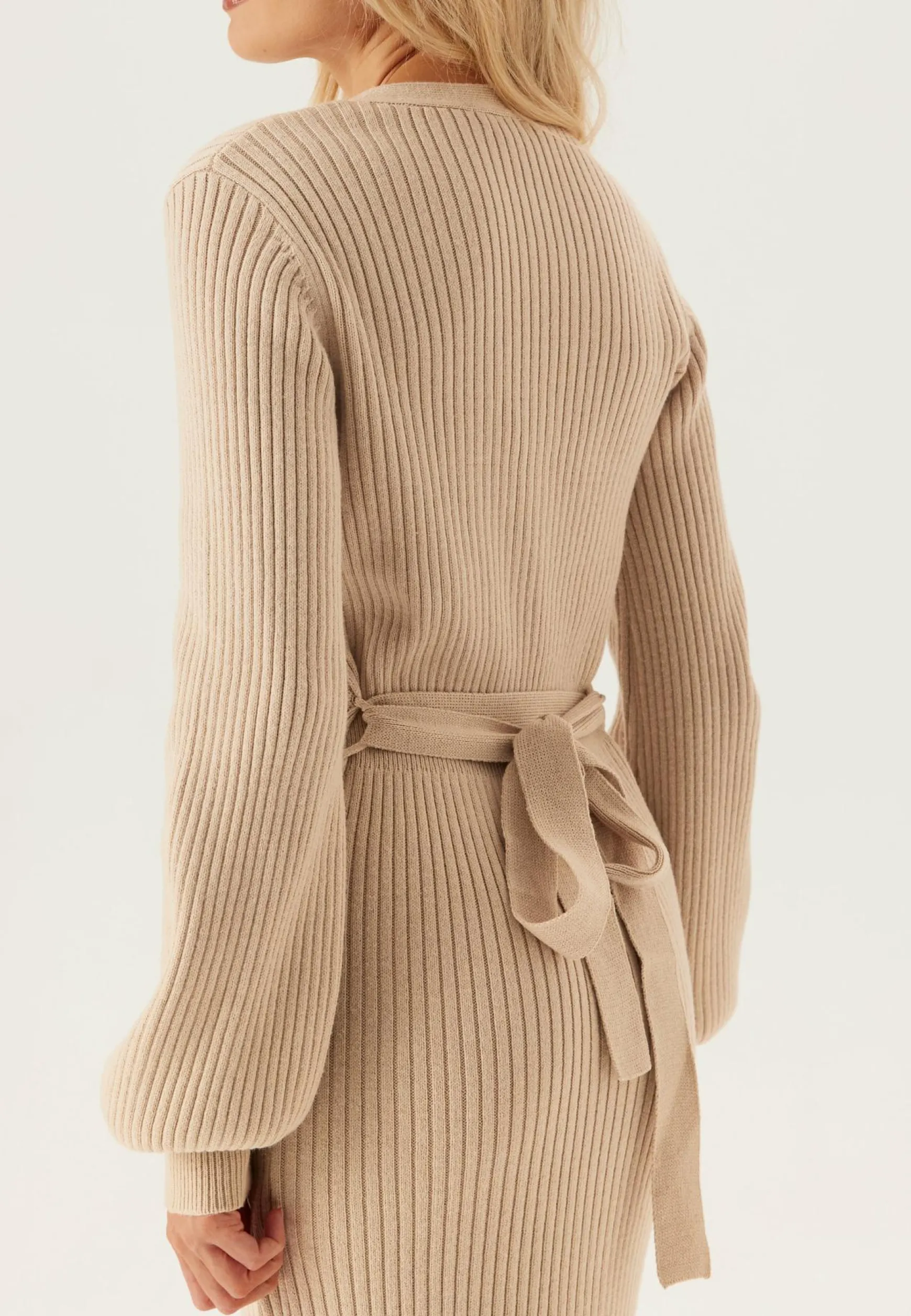 Rib Knitted Cardigan Dress