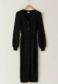 Rib Knitted Cardigan Dress