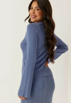 Rib Sculpted Knitted Cardigan