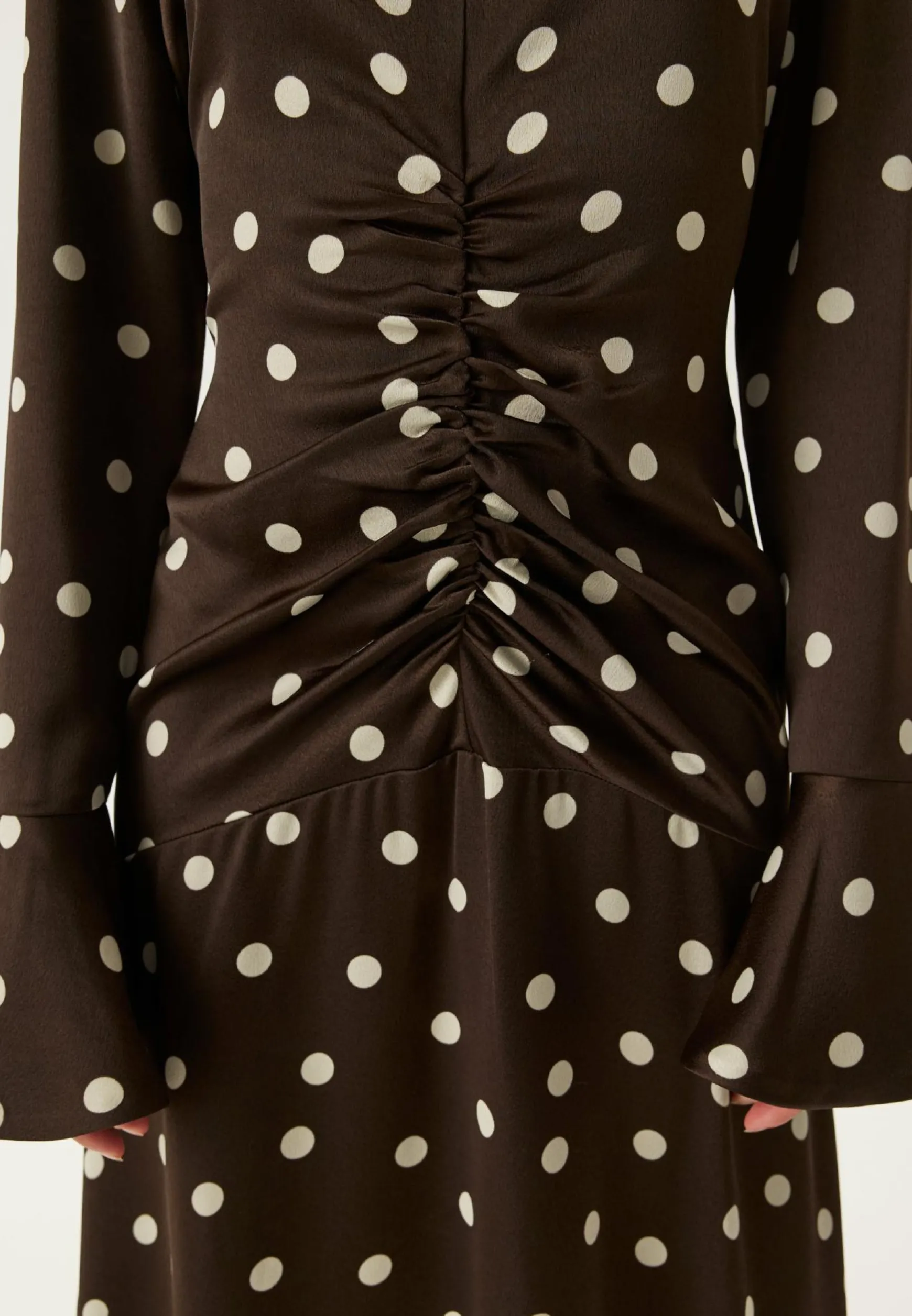 Ruched Front Midi Dress