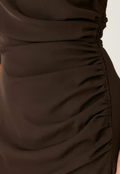 Ruched One Shoulder Gown