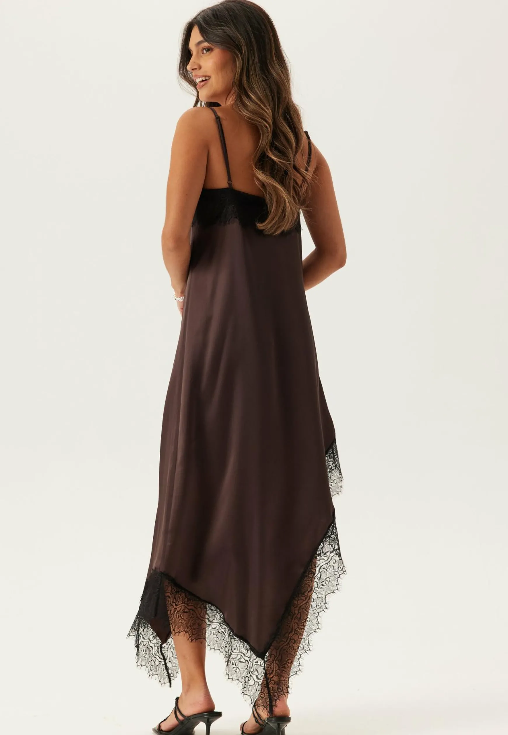 Satin Lace Slip Dress