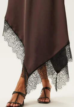 Satin Lace Slip Dress