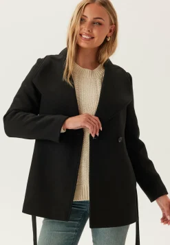Short Wool Blend Coat