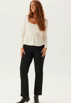 Square Neck Peplum Top