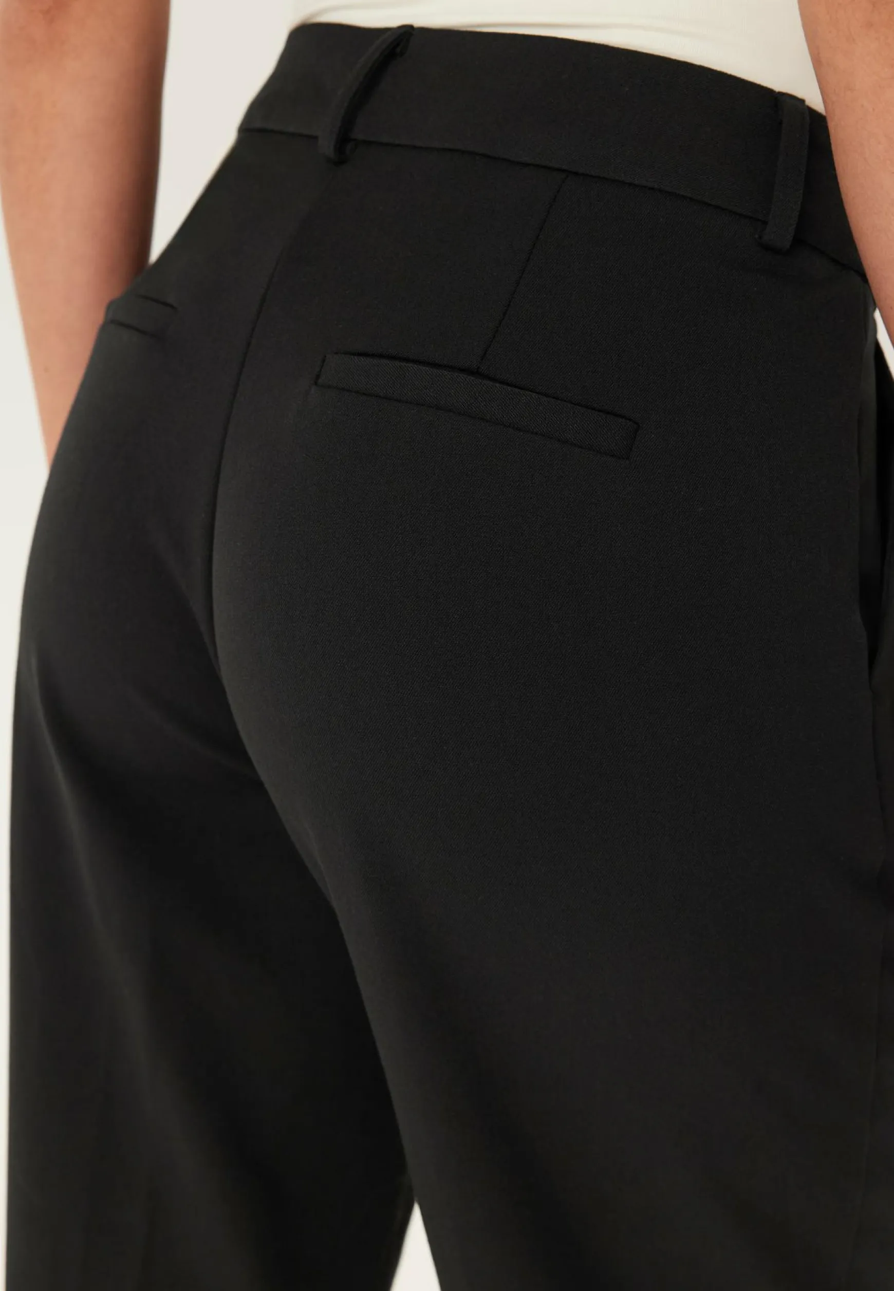Straight High Waist Suit Trousers
