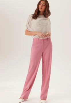 Straight High Waist Suit Trousers