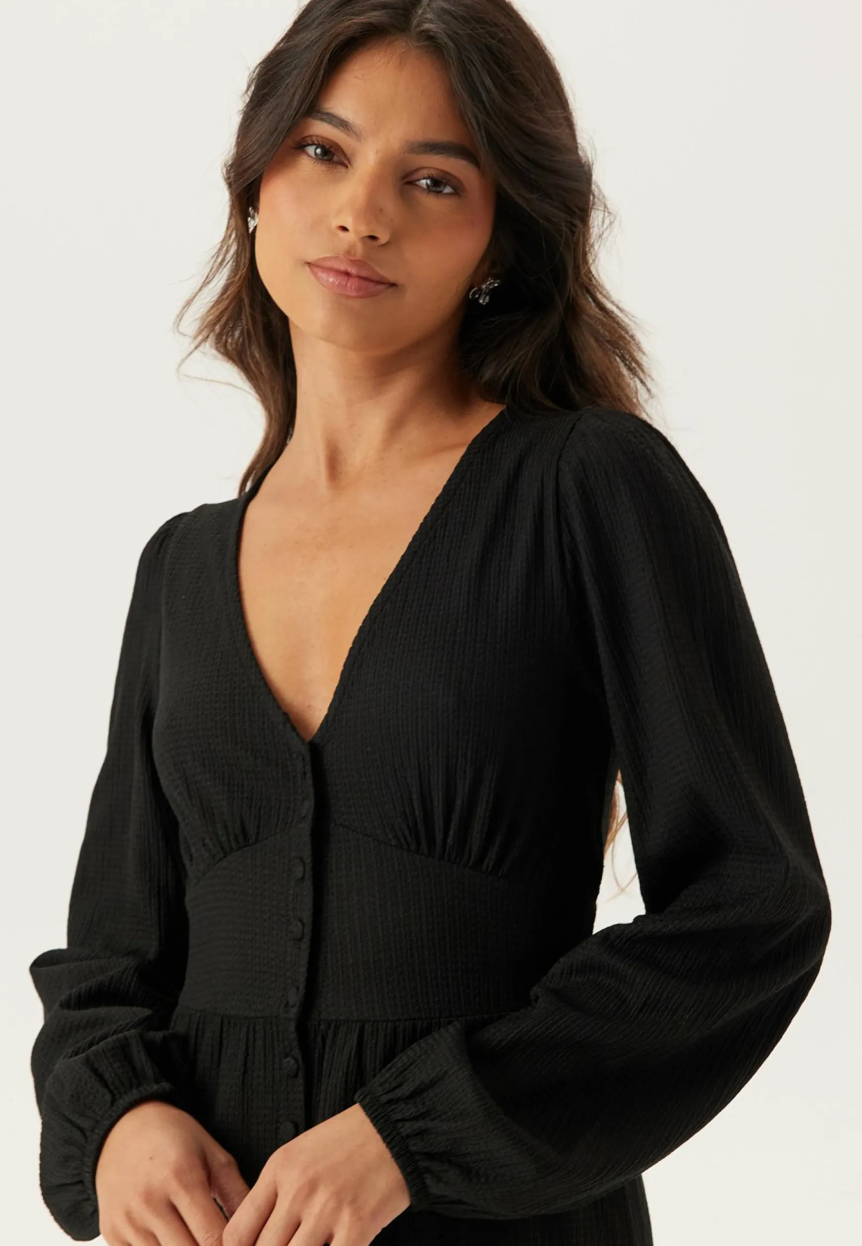 Structure Button Midi Dress