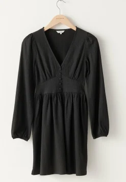 Structure Button Mini Dress