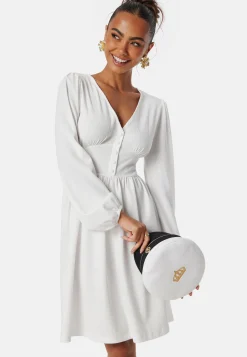 Structure Button Short Dress