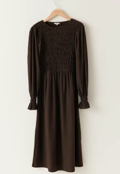 Structure Long Sleeve Midi Dress
