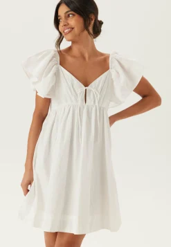 Tie Back Frill Short Dress
